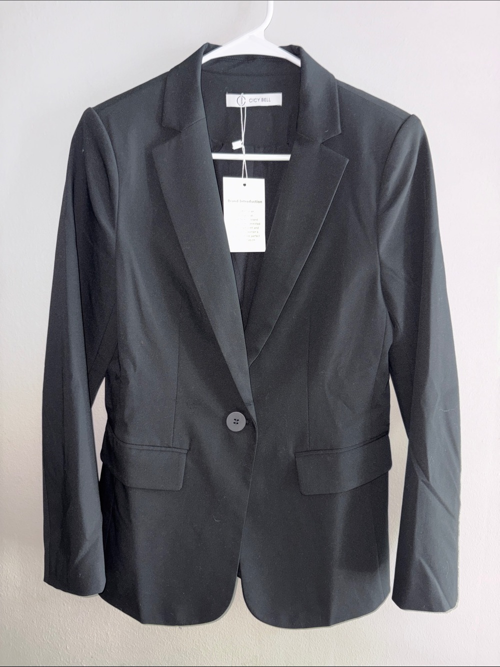 Cicy Bell - Women’s Black Single-Button Blazer